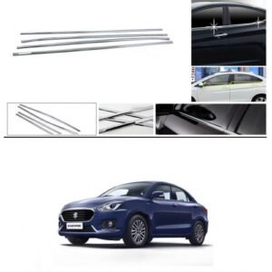 Maruti New Dzire 2017 Lower Window Chrome Garnish Trims (Set Of 4Pcs.)