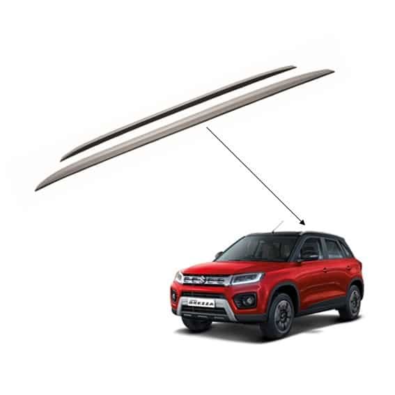 Maruti suzuki vitara brezza 2020 roof rails with silver colour