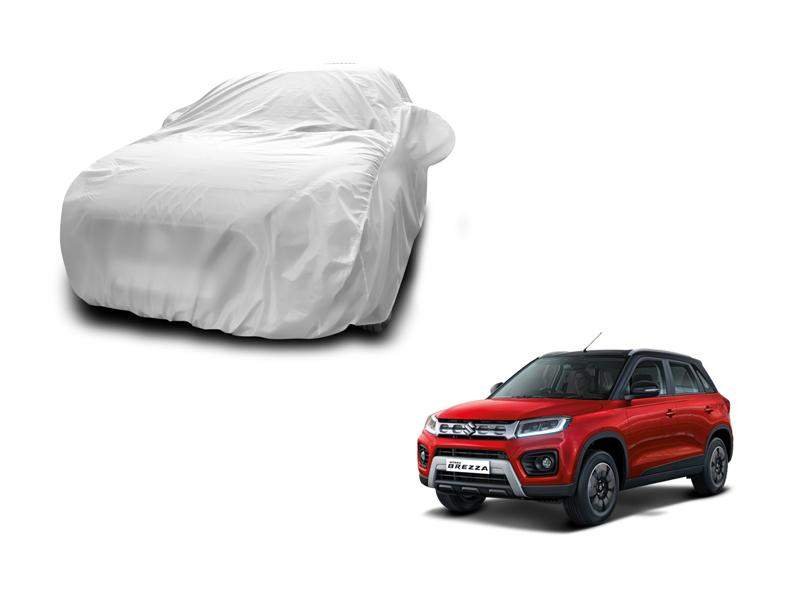 Maruti suzuki vitara brezza new silver car body cover