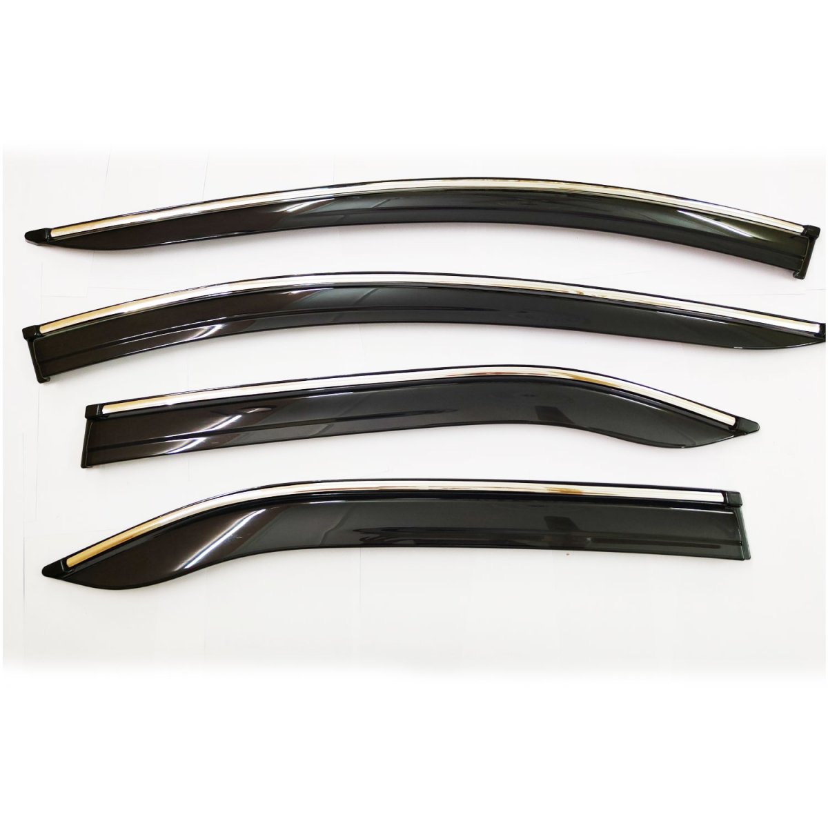 Mg zs ev car window door visor with chrome line (set of 4 pcs. )