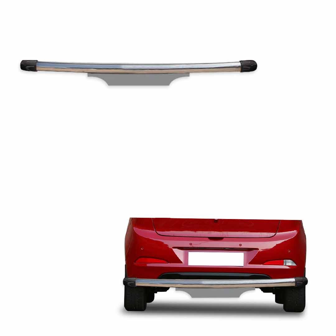 Rear bumper safety guard for hyundai elite i-20 (2014-2017) - active plates