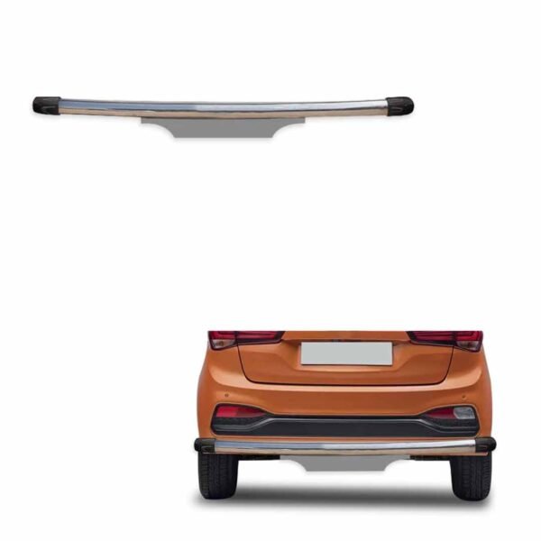 Rear bumper safety guard for hyundai elite i-20 (2018-2019) - active plates