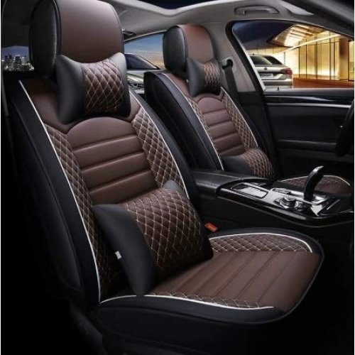 Renault duster pu leatherette luxury car seat cover with pillow and neck rest with bucket fitting seat cover