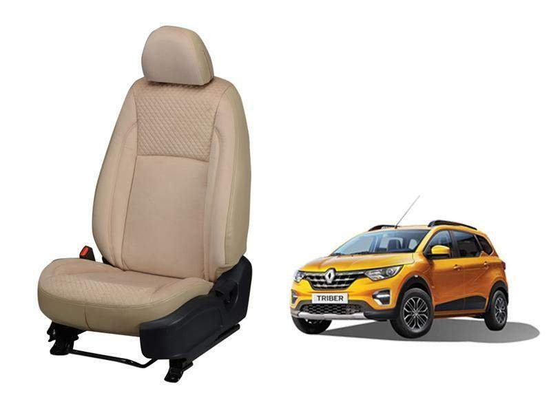 Renault triber velvet series 3d custom art leather car seat covers
