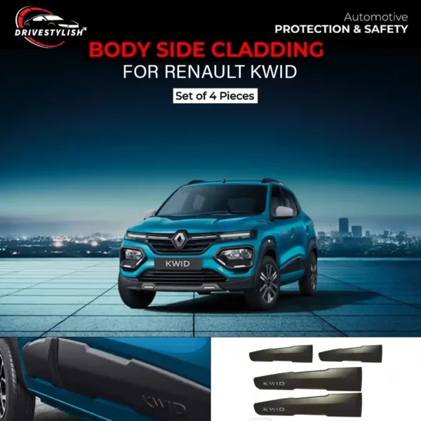 Side beading chrome for kwid set of 4