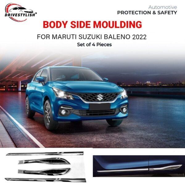 Side beading chrome for new baleno set of 4