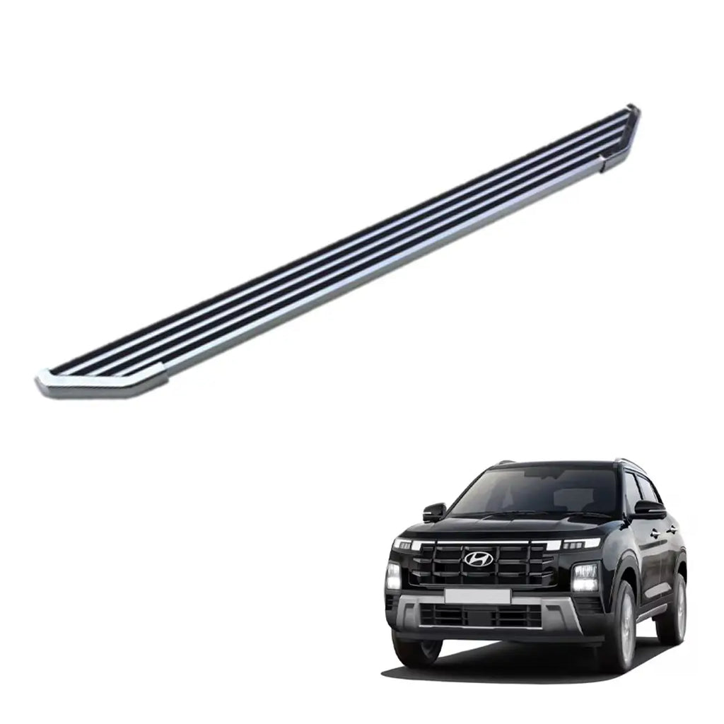 Side foot steppers for hyundai creta 2024 - zebra design