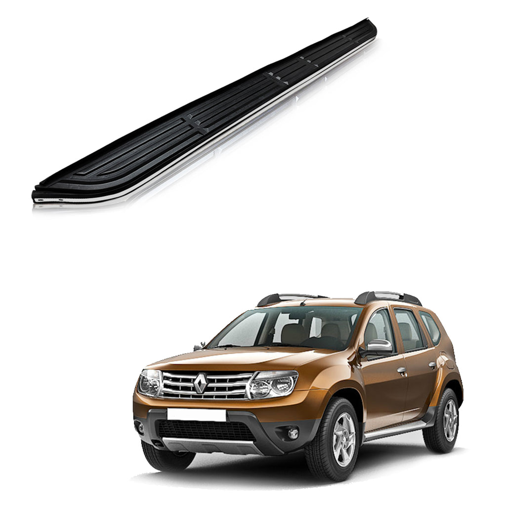 Side steppers for renault duster - red line design
