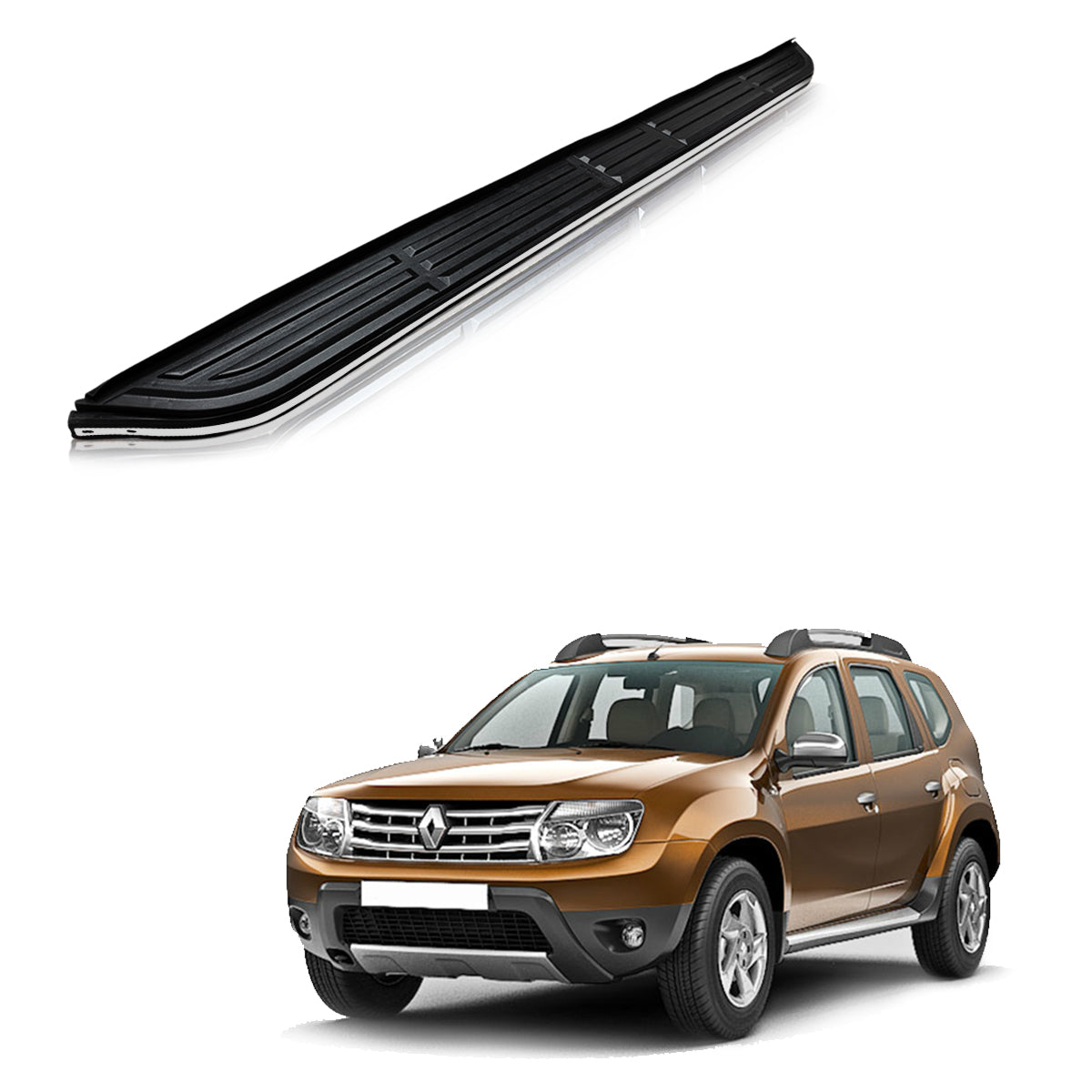 Side steppers for renault duster - red line design