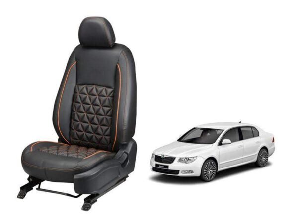 Skoda old superb diamond series 3d custom nappa leather car seat covers