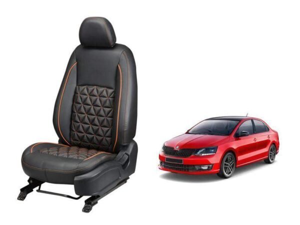 Skoda rapid diamond series 3d custom nappa leather car seat covers