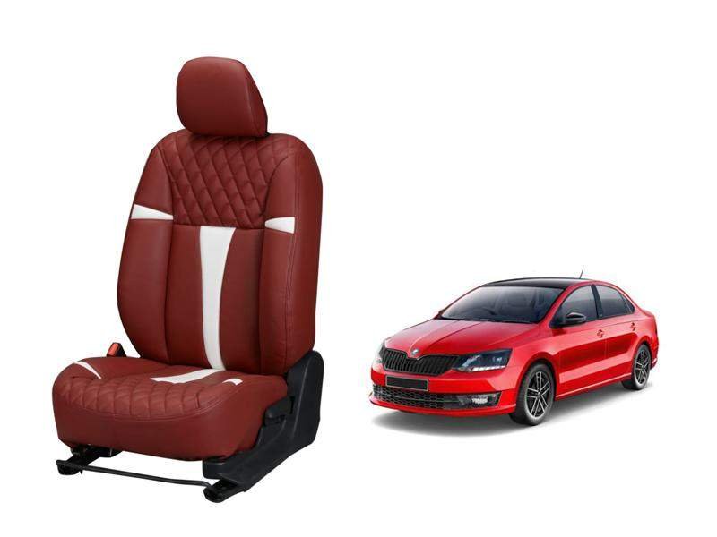 Skoda rapid racing series 3d custom art leather car seat covers