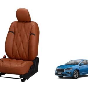 Skoda Slavia Kite Series 3D Custom Nappa Leather Car Seat Covers