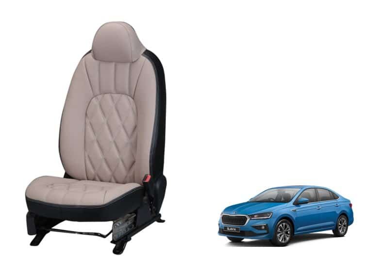 Skoda slavia threading series 3d custom art leather car seat covers