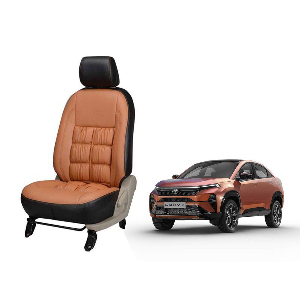 Tata curvv comfort series 3d custom stallion leather car seat covers