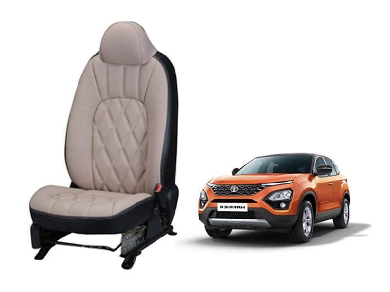 Tata harrier threading series 3d custom art leather car seat covers