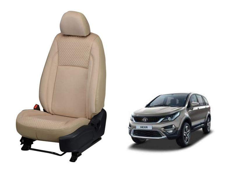 Tata hexa velvet series 3d custom art leather car seat covers