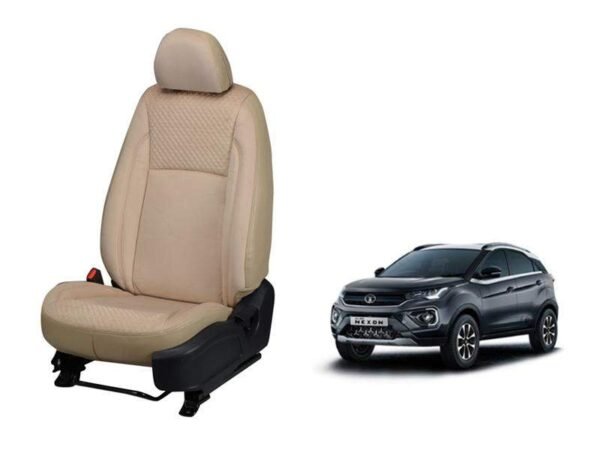 Tata nexon velvet series 3d custom art leather car seat covers
