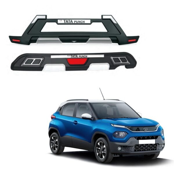 Tata punch front and rear bumper protector