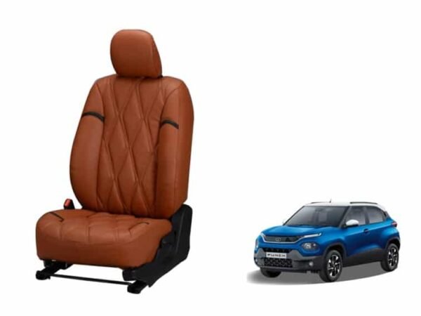 Tata punch kite series 3d custom nappa leather car seat covers