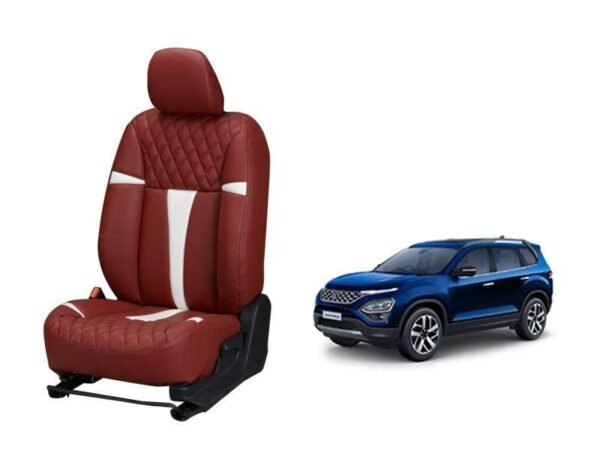 Tata safari 2021 racing series 3d custom art leather car seat covers