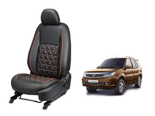 Tata safari storme diamond series 3d custom nappa leather car seat covers