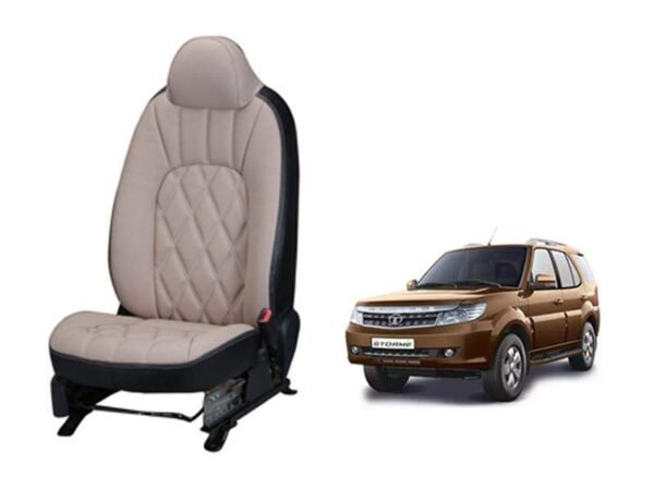 Tata safari storme threading series 3d custom art leather car seat covers