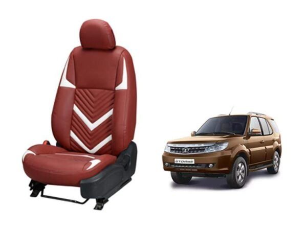 Tata safari storme zig zag series 3d custom art leather car seat covers