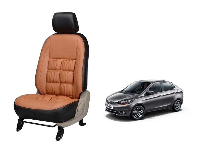 Tata tigor comfort series 3d custom stallion leather car seat covers