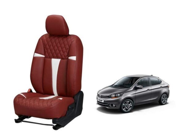 Tata tigor racing series 3d custom art leather car seat covers