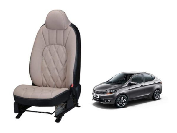 Tata tigor threading series 3d custom art leather car seat covers