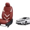 Toyota Corolla Altis Zig Zag SERIES 3D CUSTOM ART LEATHER CAR SEAT COVERS