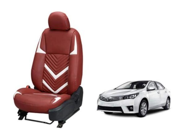 Toyota corolla altis zig zag series 3d custom art leather car seat covers