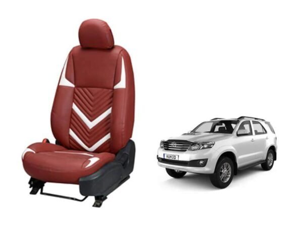Toyota fortuner 2012 zig zag series 3d custom art leather car seat covers