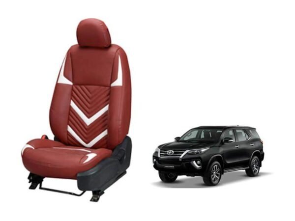 Toyota fortuner 2016 zig zag series 3d custom art leather car seat covers