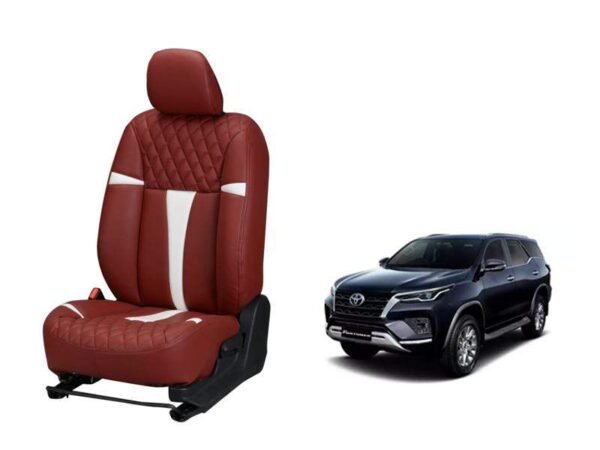 Toyota fortuner 2021 racing series 3d custom art leather car seat covers