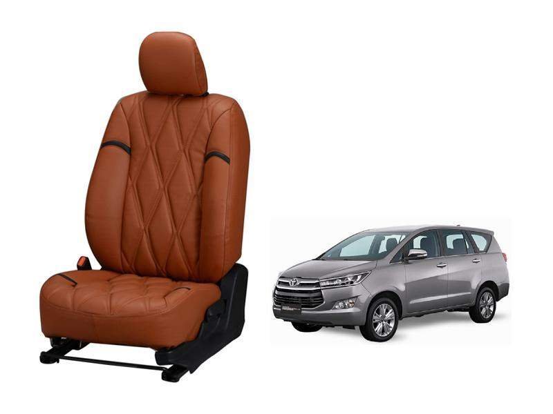 Toyota innova crysta 2016 kite series 3d custom nappa leather car seat covers