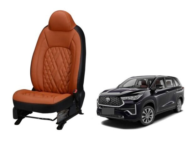 Toyota innova hycross art leather seat cover - threading design