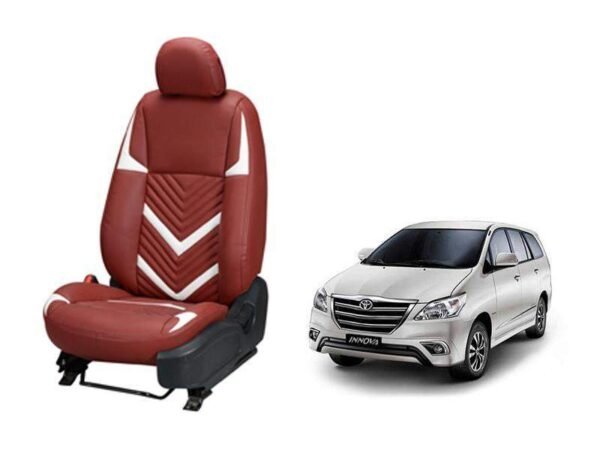 Toyota innova zig zag series 3d custom art leather car seat covers