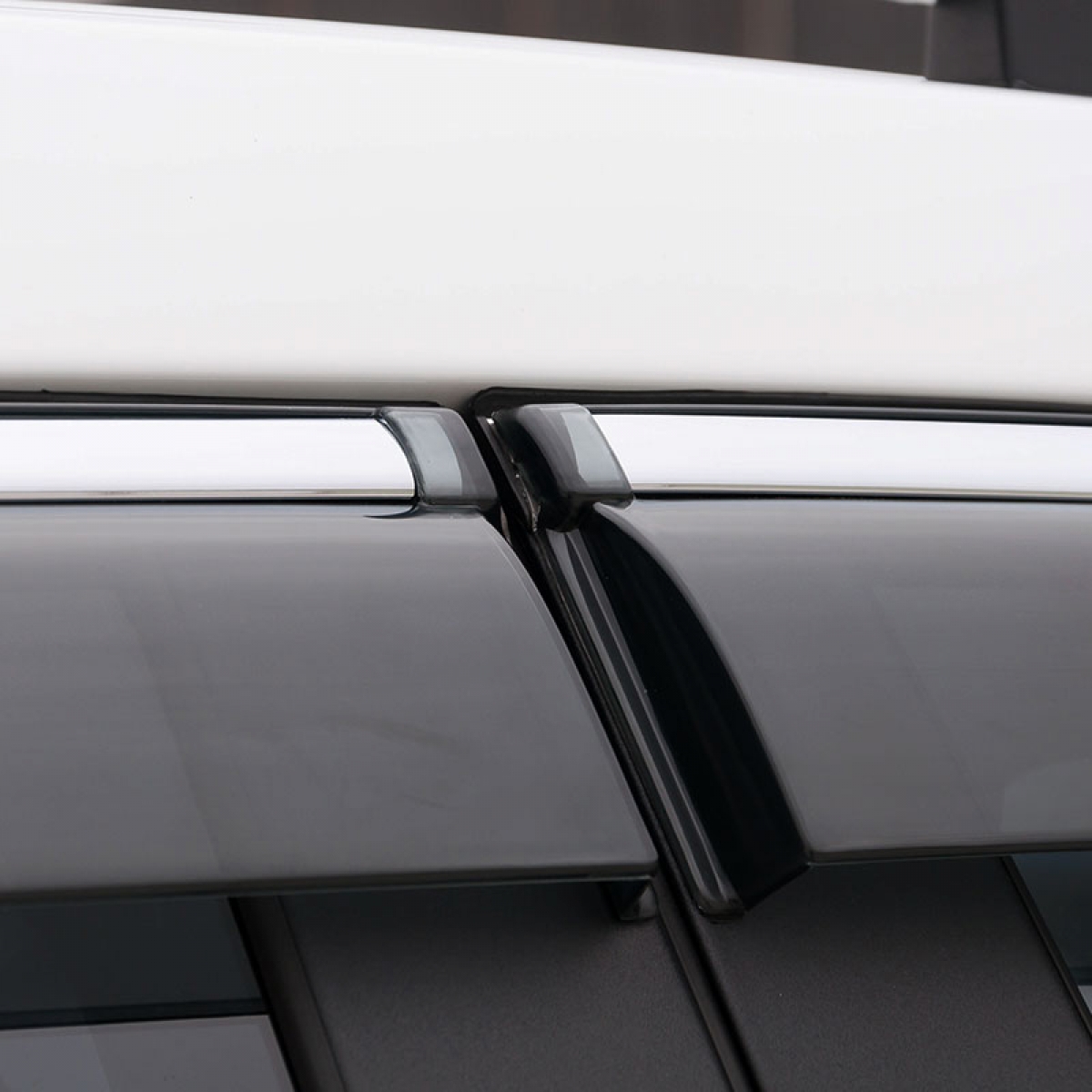 Toyota new fortuner car window door visor with chrome line (set of 4 pcs. )