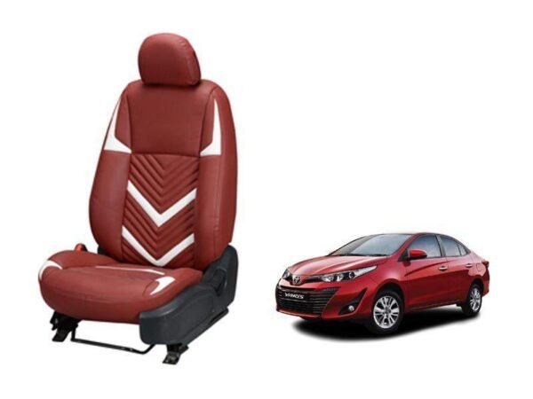Toyota yaris zig zag series 3d custom art leather car seat covers
