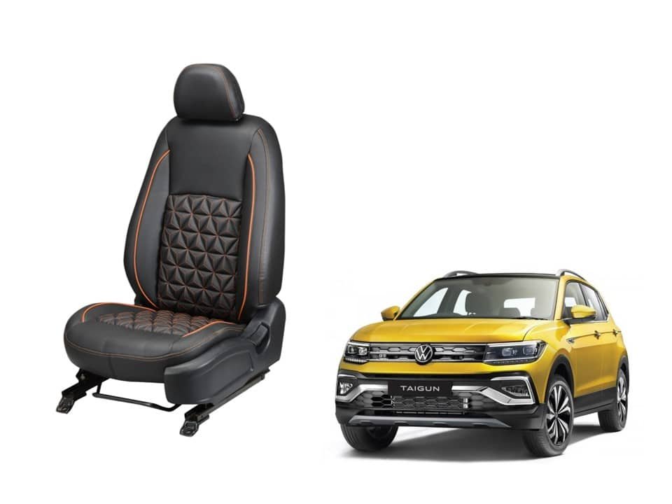 Volkswagen taigun diamond series 3d custom nappa leather car seat covers