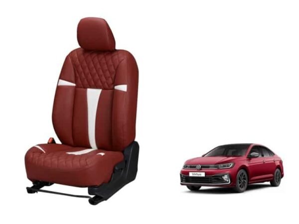 Volkswagen virtus racing series 3d custom art leather car seat covers