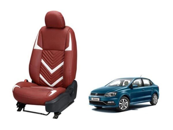 Volkwagen ameo zig zag series 3d custom art leather car seat covers