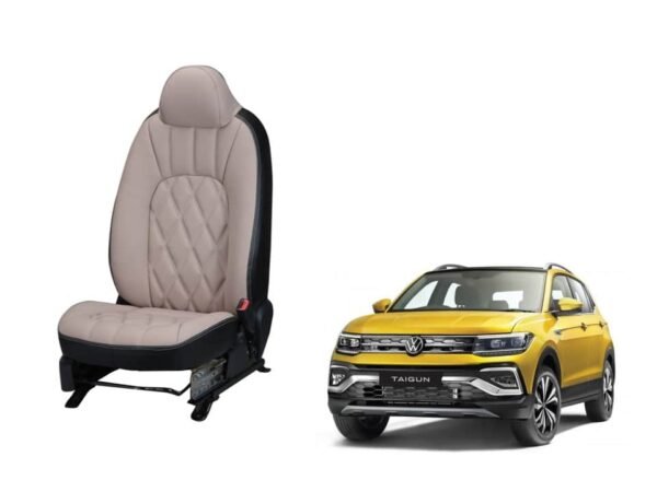 Volkwagen taigun threading series 3d custom art leather car seat covers