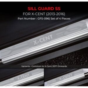 Galio Hyundai Xcent 2014 Onwards Satinless Steel Sill Plate Guards