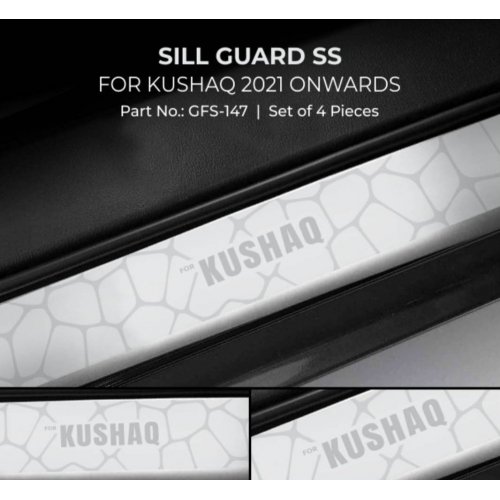 Galio skoda kushaq 2021 onwards satinless steel sill plate guards
