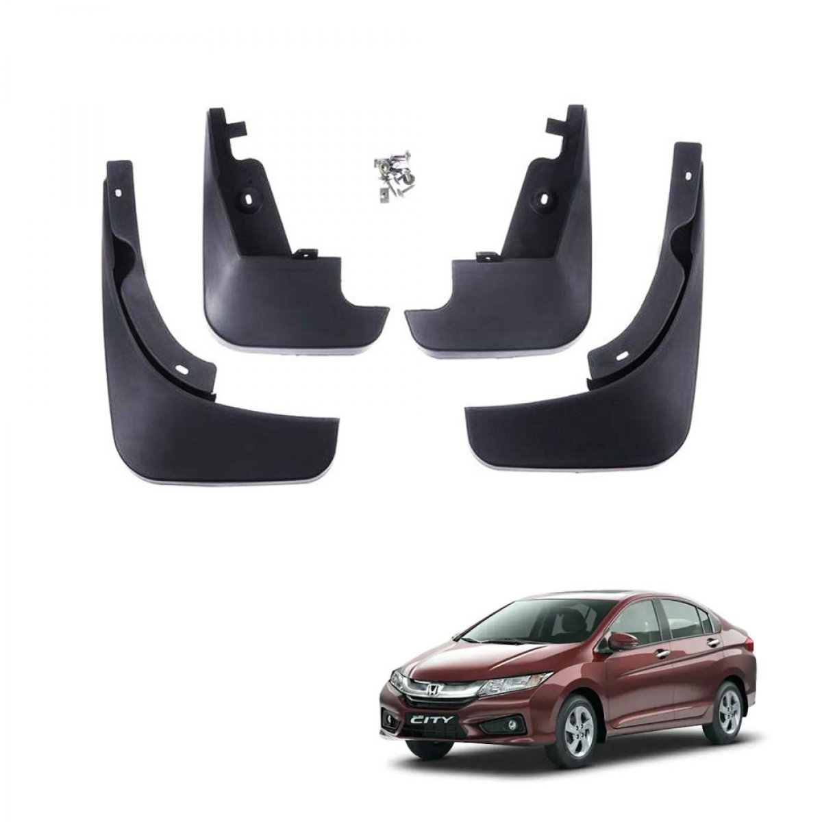Honda city idtec 2014 techo best quality o. E type mudflap (set of 4pcs. )