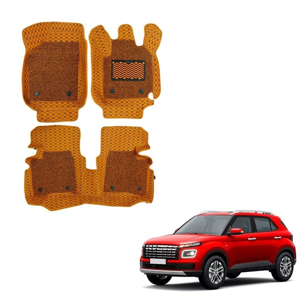 Hyundai venue (2022) luxury 7d mat carpet - tan colour