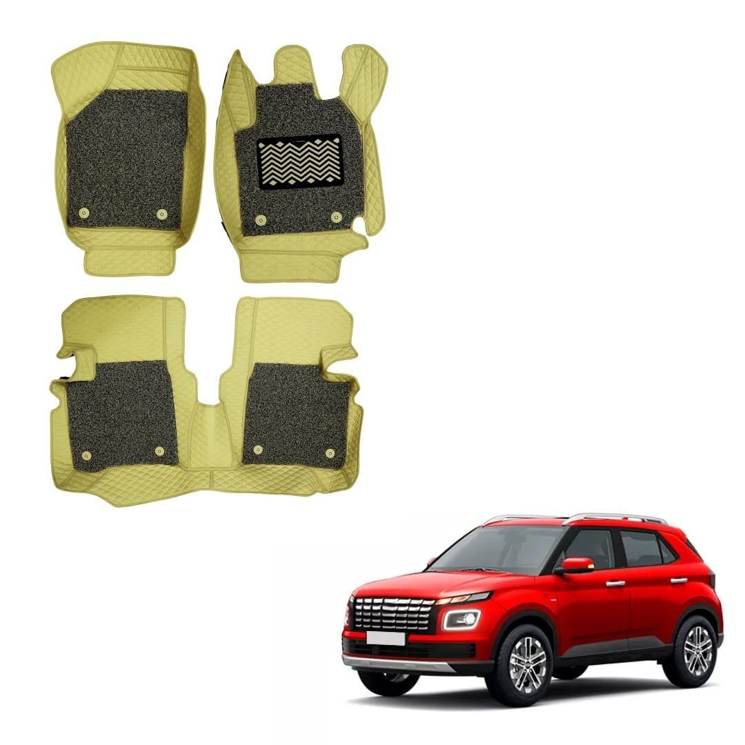 Hyundai venue (2022) premium 7d mats - beige colour
